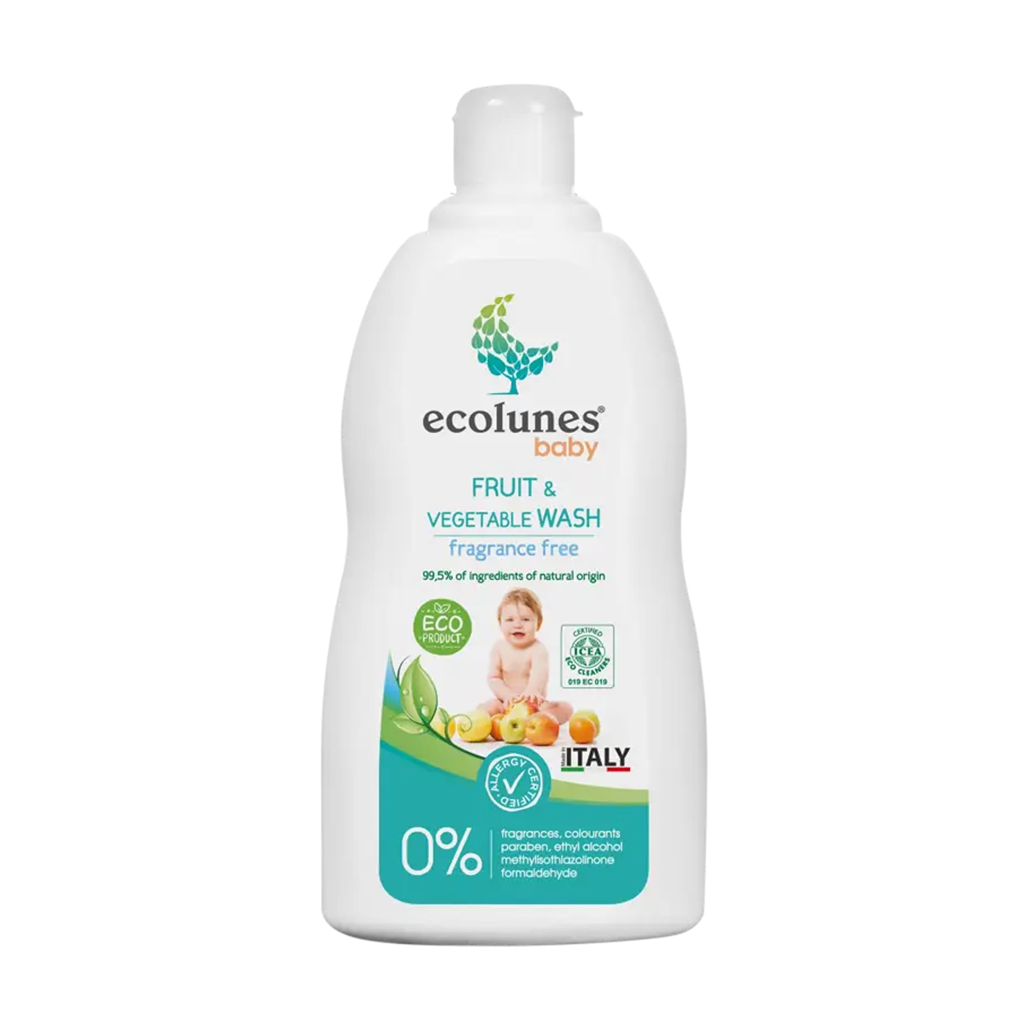 Органічний засіб для миття фруктів та овочей Ecolunes Baby Fruit &amp; Vegetable Wash, 500 мл