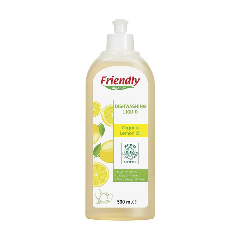 Органічний засіб для миття посуду Friendly Organic Лимонний сік, 500 мл